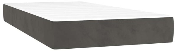 Box spring postel s matrací tmavě šedá 90x190 cm samet 3127644