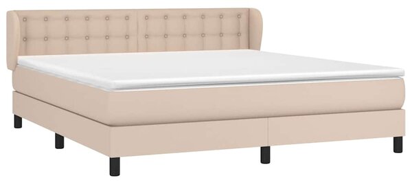 Box spring postel s matrací cappuccino 160x200 cm umělá kůže 3127324