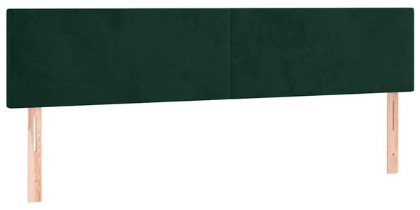 Box spring postel s matrací tmavě zelená 200x200 cm samet 3130862