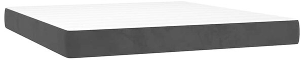 Box spring postel s matrací černá 160x200 cm samet 3127501