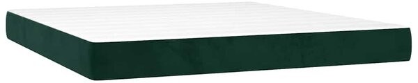 Box spring postel s matrací tmavě zelená 160x200 cm samet 3130970