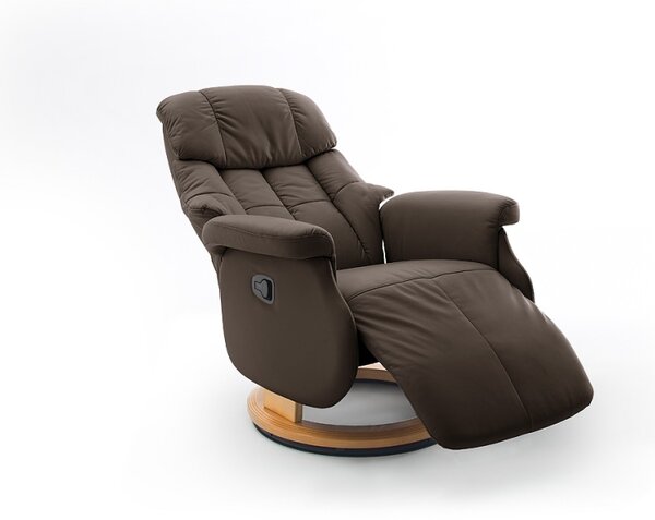 Relaxační křeslo CALGARY COMFORT L s podnožkou (Hnědá)
