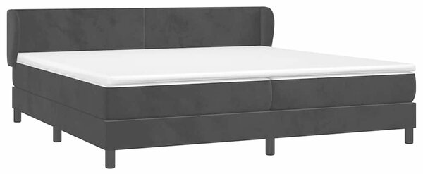 Box spring postel s matrací černá 200x200 cm samet 3127393