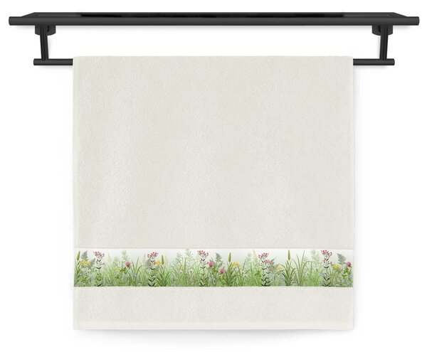 Ručník Veba NORA tisk Letní louka jasmínová Velikost: 50x100 cm