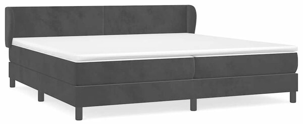 Box spring postel s matrací černá 200x200 cm samet 3127393