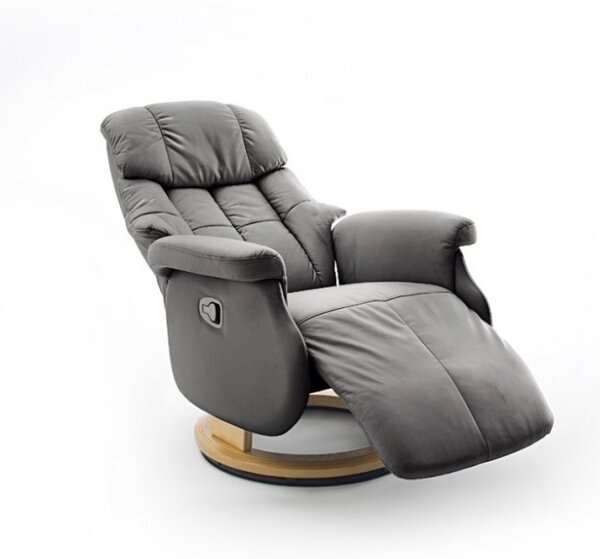Relaxační křeslo CALGARY COMFORT L s podnožkou (Šedá)