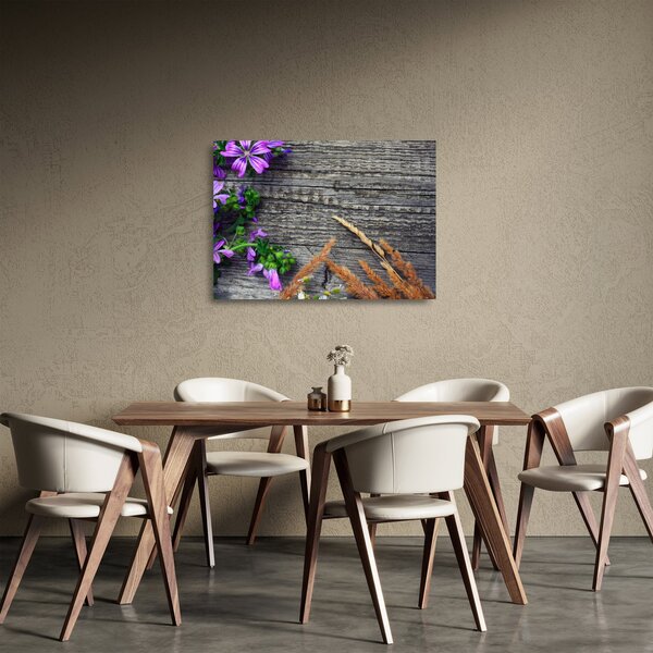 Skleněný obraz - luční květiny (70x50 cm)