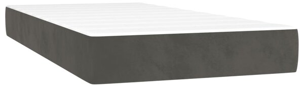 Box spring postel s matrací tmavě šedý 120x190 cm samet 3269704