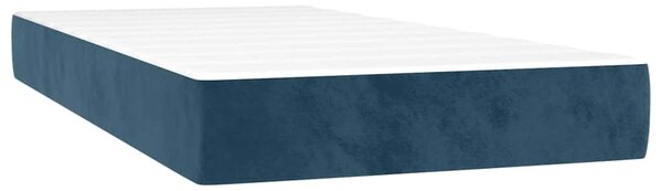 Box spring postel s matrací tmavě modrá 200x200 cm samet 3129115