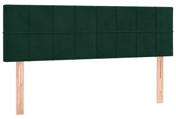 Box spring postel s matrací tmavě zelená 140x190 cm samet 3127490