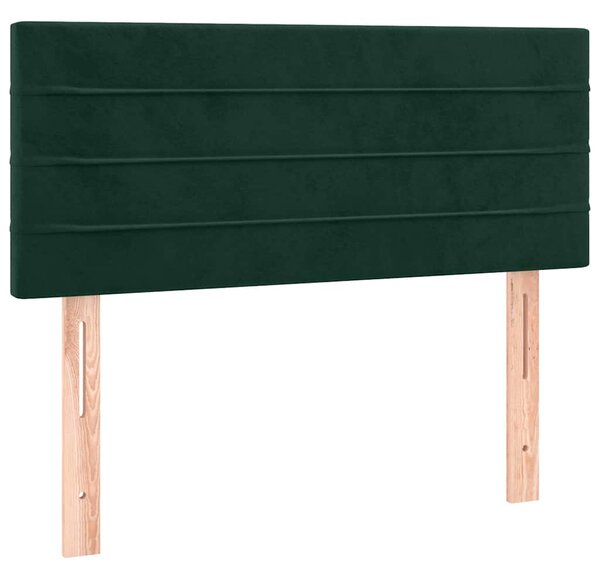 Box spring postel s matrací tmavě zelená 80 x 200 cm samet 3130988