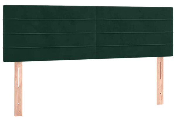 Box spring postel s matrací tmavě zelená 140x190 cm samet 3131018