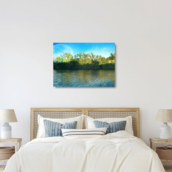 Skleněný obraz - jezero (70x50 cm)