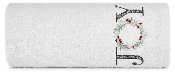 Bavlněný vánoční ručník bílý JOY