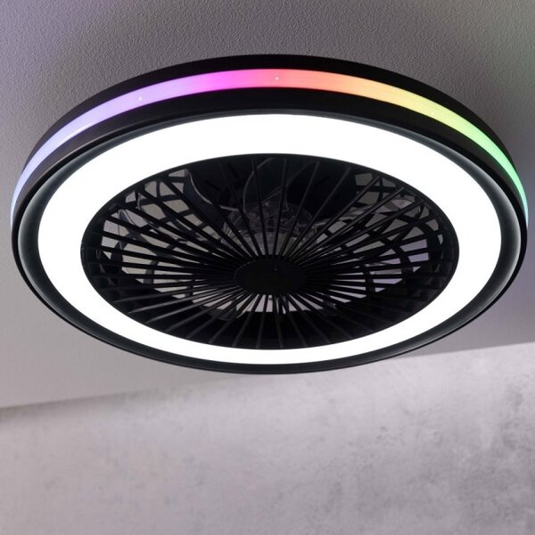 Brilliant G99280/06 Stmívatelné LED svítidlo PALMERO s reverzním VENTILÁTOREM + funkce LED