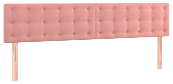 Box spring postel s matrací růžová 200x200 cm samet 3127756