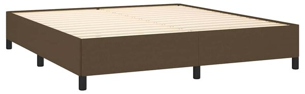 Box spring postel s matrací tmavě hnědá 180x200 cm textil 3127824