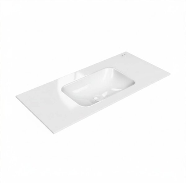 Oltens Kalla umyvadlo 100.2x46 cm obdélníkový nábytkový bílá lesk 40208000
