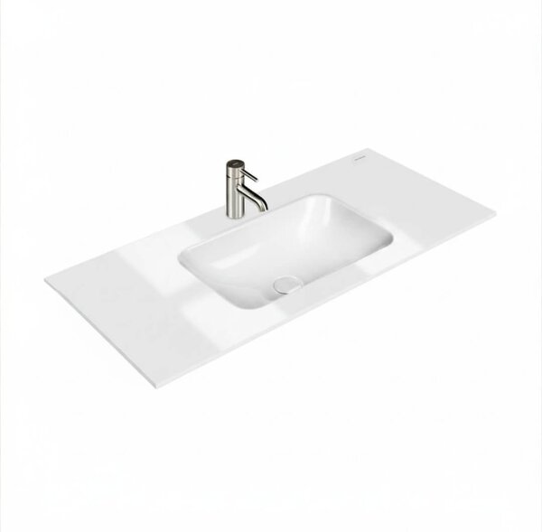 Oltens Kalla umyvadlo 100.2x46 cm obdélníkový nábytkový bílá lesk 40208000