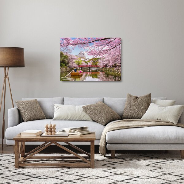 Skleněný obraz japonské třešně (70x50 cm)