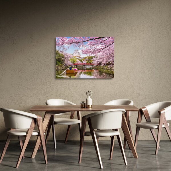 Skleněný obraz japonské třešně (70x50 cm)