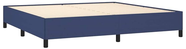 Box spring postel s matrací modrá 200x200 cm textil 3128075