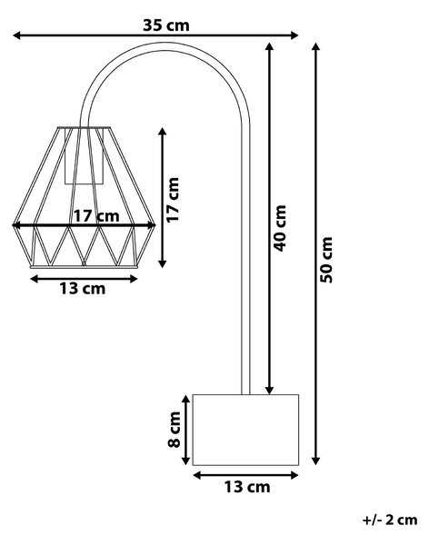 Stolní lampa MOONI Kov Měděná