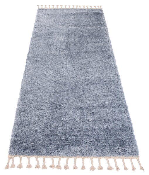 Makro Abra Koberec Běhoun Shaggy VERSAY EJF 6365A Modrý Rozměr: 70x250 cm