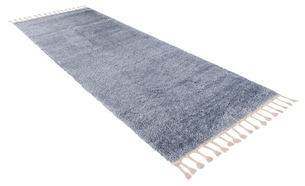 Makro Abra Koberec Běhoun Shaggy VERSAY EJF 6365A Modrý Rozměr: 70x250 cm