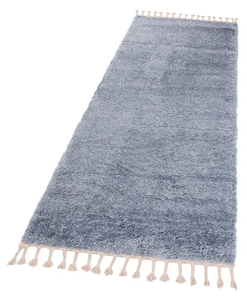 Makro Abra Koberec Běhoun Shaggy VERSAY EJF 6365A Modrý Rozměr: 70x250 cm
