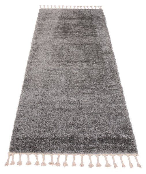 Makro Abra Koberec Běhoun Shaggy VERSAY EJF 6365A Tmavě šedý Rozměr: 70x250 cm