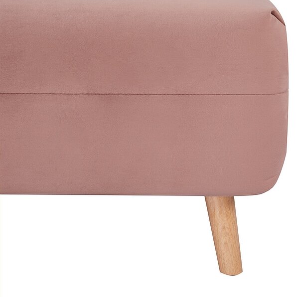 Růžové rozkládací křeslo SPIKE VELVET