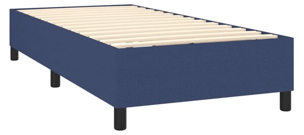 Box spring postel s matrací modrá 80x200 cm textil 3127923