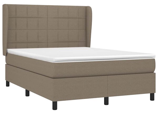 Box spring postel s matrací taupe 140x190 cm textil 3127961