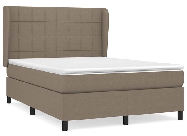 Box spring postel s matrací taupe 140x190 cm textil 3127961