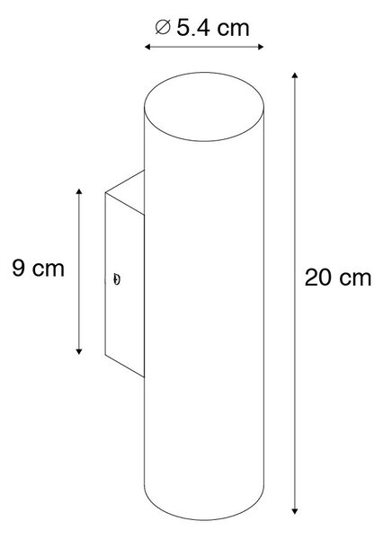 Moderní nástěnná lampa bronzová 2-světlo - Jeana