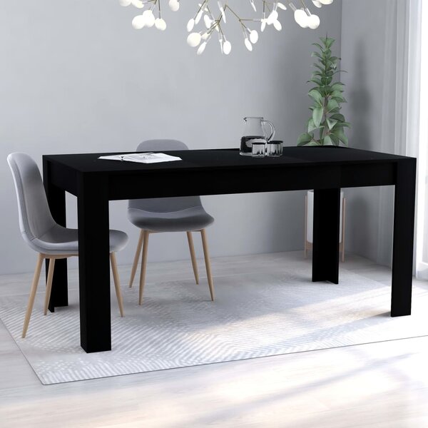 Jídelní stůl černý 160 x 80 x 76 cm dřevotříska