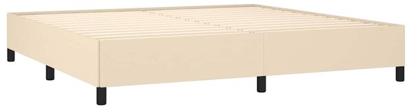 Box spring postel s matrací krémová 200x200 cm textil 3128074
