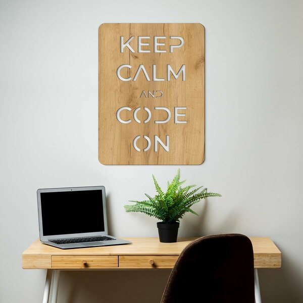 DUBLEZ | Dárek pro geeka - Keep calm and code on | Obraz