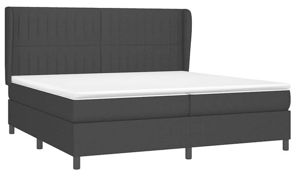 Box spring postel s matrací černá 200x200 cm textil 3128151