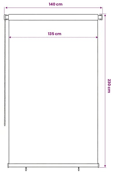 Venkovní roleta 145 (Š) x 230 (V) cm tmavě zelená HDPE 312826