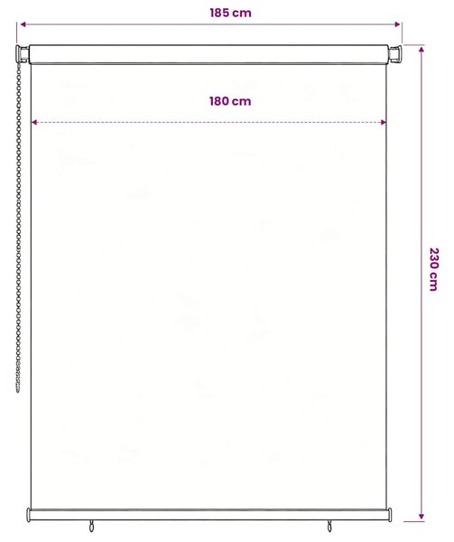 Venkovní roleta 185 (Š) x 230 (V) cm tmavě zelená HDPE 312828