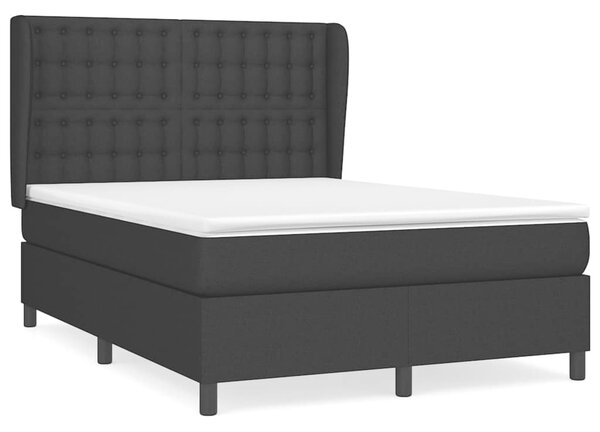 Box spring postel s matrací černá 140 x 190 cm textil 3128279
