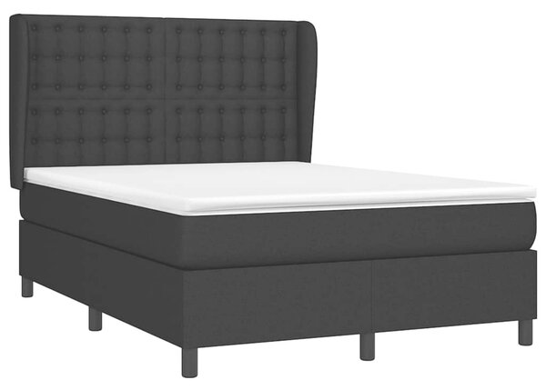 Box spring postel s matrací černá 140 x 190 cm textil 3128279