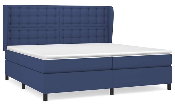 Box spring postel s matrací modrá 200x200 cm textil 3128315