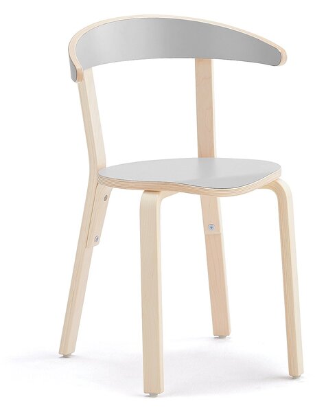 AJ Produkty Dřevěná židle LINUS, výška sedáku 450 mm, lamino, šedá