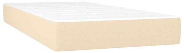 Box spring postel s matrací krémová 90x190 cm textil 3128330