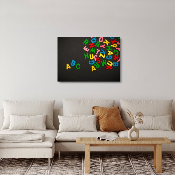 Skleněný obraz - barevná písmenka (70x50 cm)