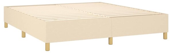 Box spring postel s matrací krémová 180x200 cm textil 3128786