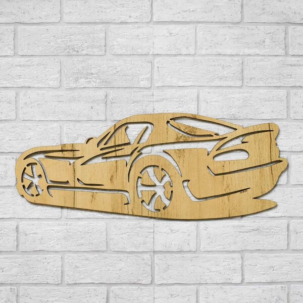 DUBLEZ | Dřevěná dekorace na zeď - Auto Dodge Viper | Obraz